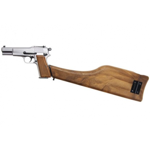 WE-Tech Browning Hi-Power Mk1 New Version GBBP w/ Stock (Silver